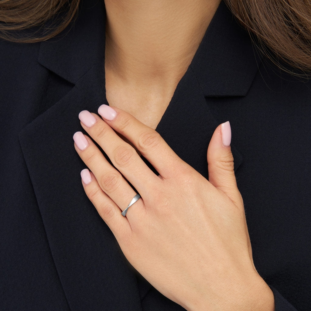 LULU Copenhagen 180 Ring brushed Rings Silver