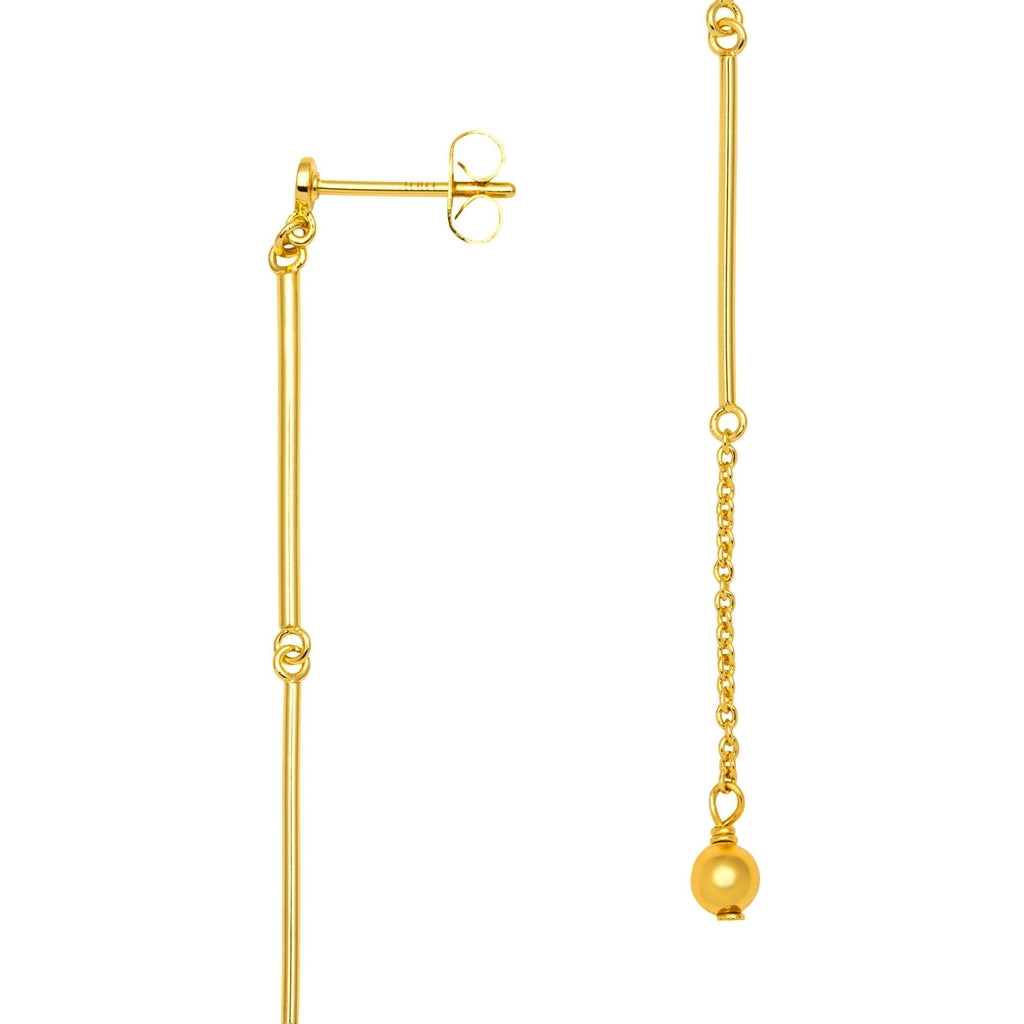 LULU Copenhagen 3 Long Pins earring 1 pcs Ear stud, 1 pcs Gold plated