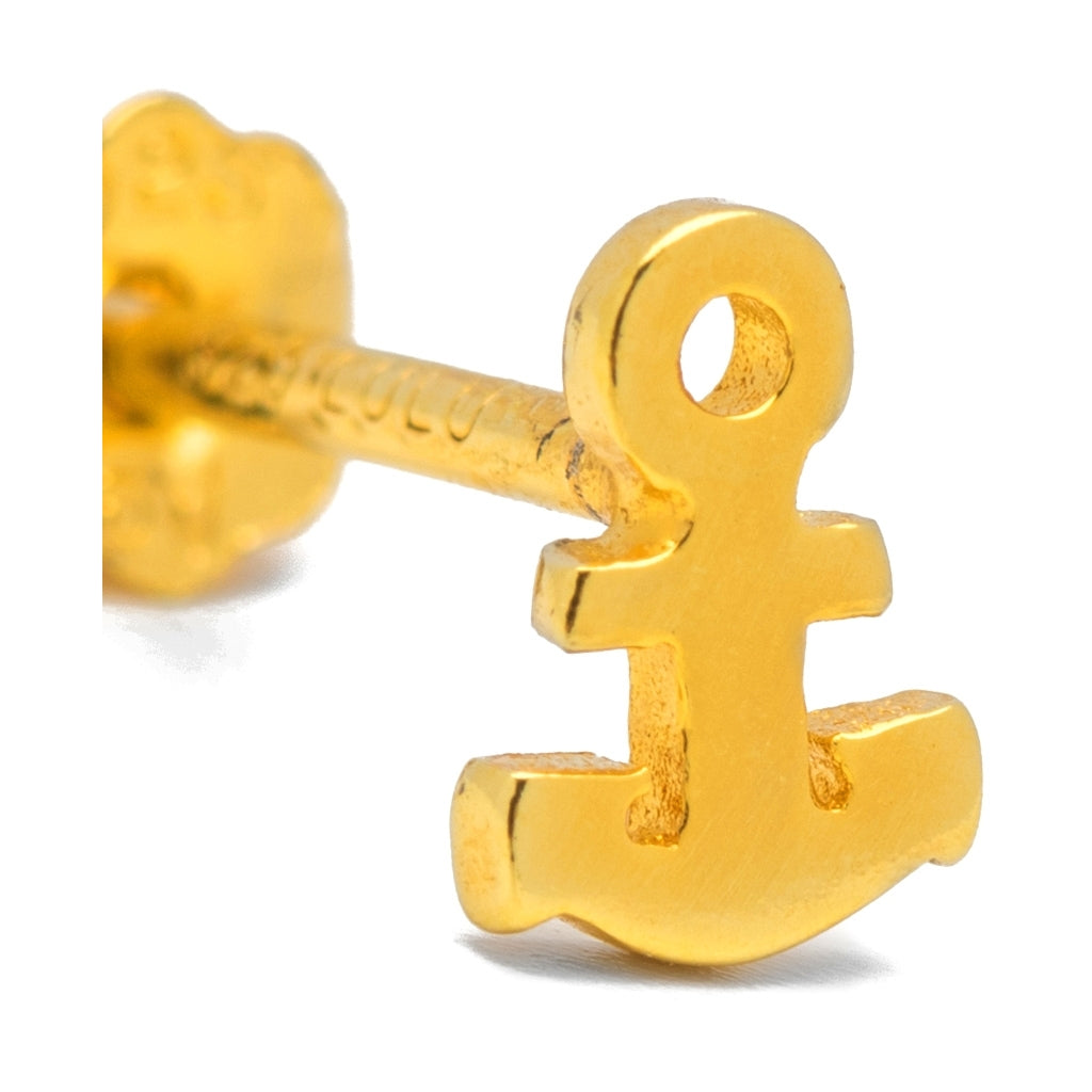 LULU Copenhagen Anchor earring 1 pcs Ear stud, 1 pcs Gold plated