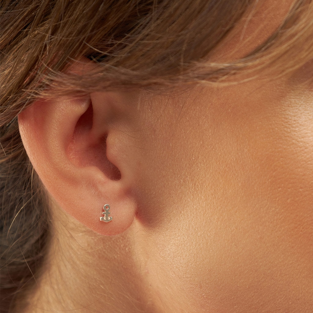 LULU Copenhagen Anchor earring 1 pcs Ear stud, 1 pcs Silver