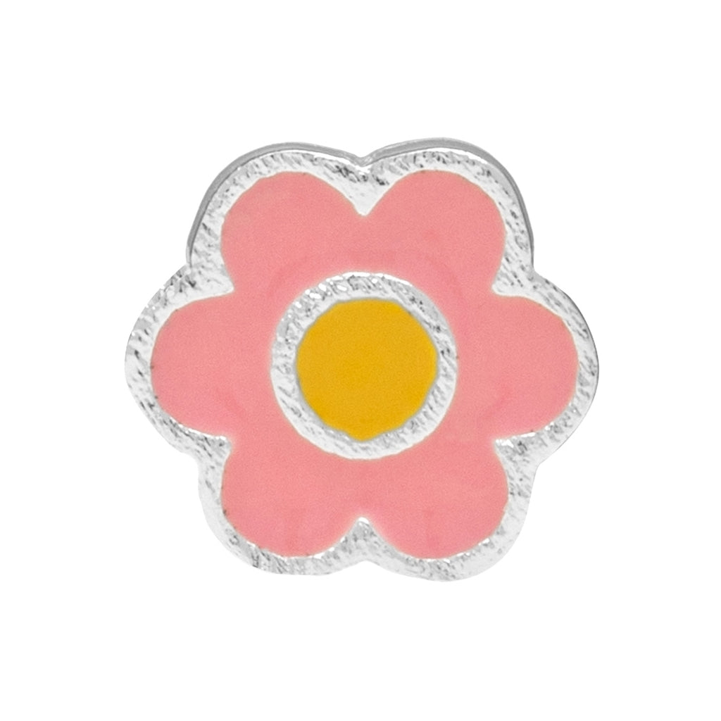 LULU Copenhagen Anemone earring 1 pcs silver plated Ear stud, 1 pcs Yellow-Pink