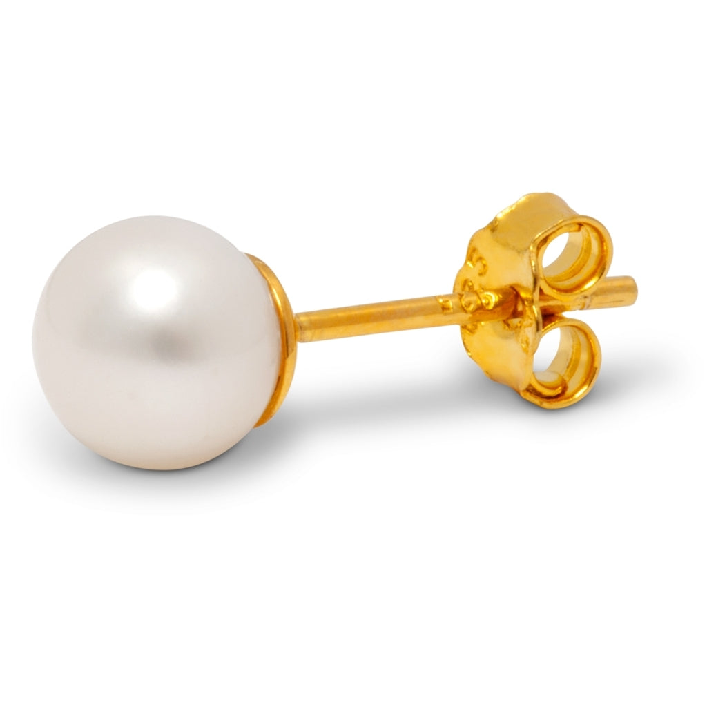 LULU Copenhagen Ball Large Pearl earring 1 pcs Ear stud, 1 pcs Gold plated