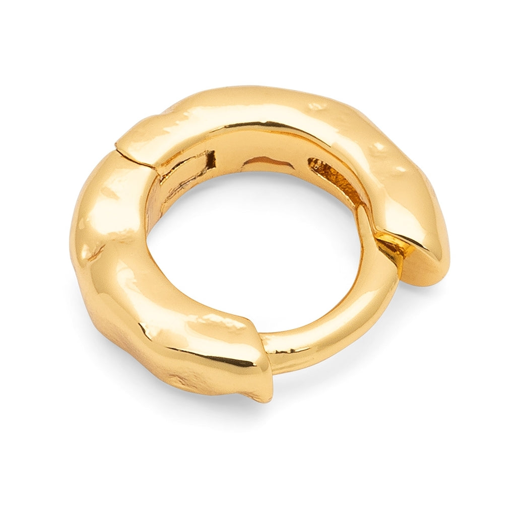 LULU Copenhagen Basic Rough Hoops pair Hoops Gold plated
