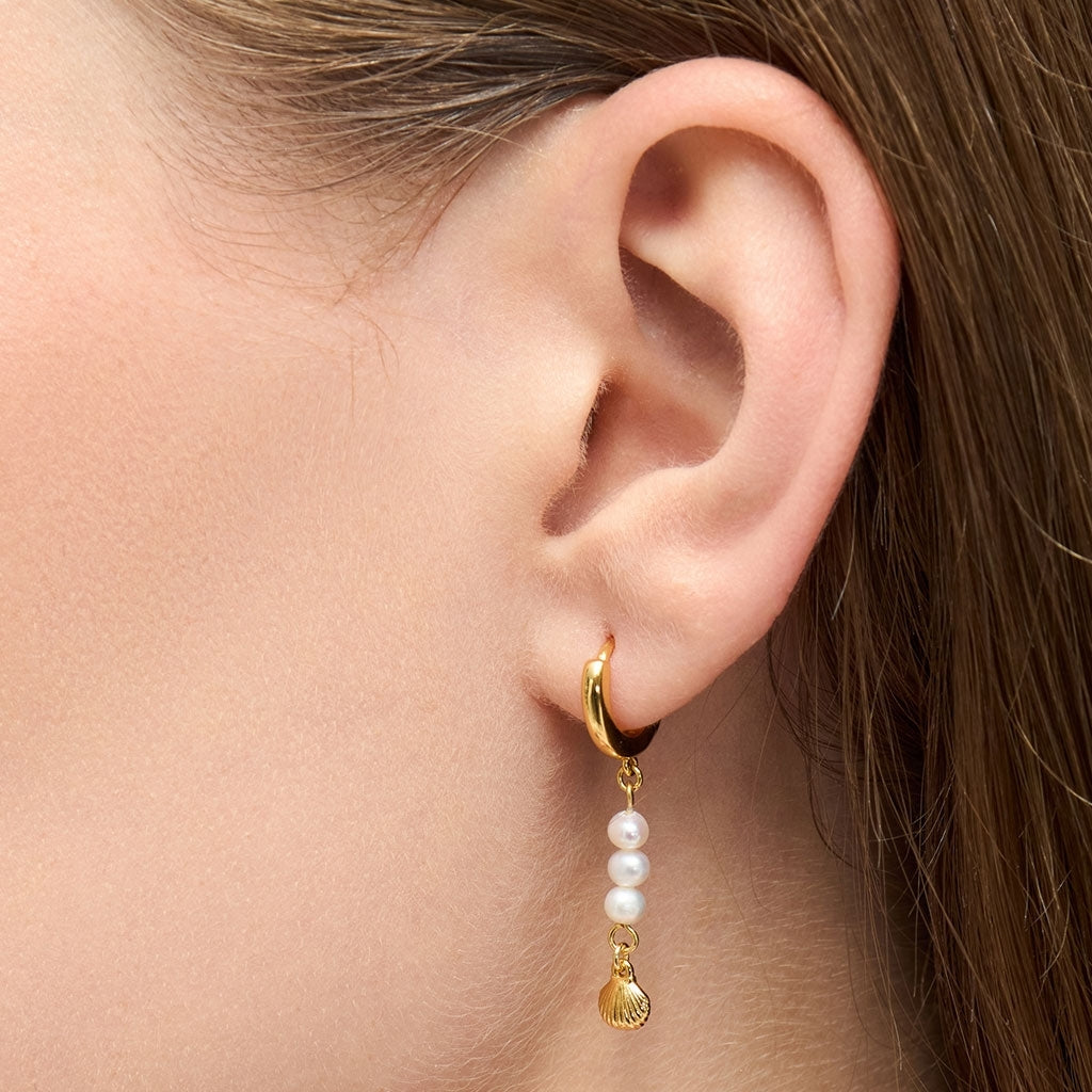 LULU Copenhagen Beach earring 1 pcs Ear stud, 1 pcs Gold plated