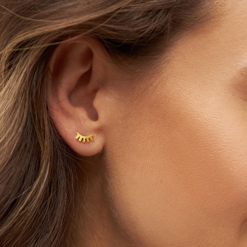 LULU Copenhagen Blink earring 1 pcs brushed Ear stud, 1 pcs Gold plated