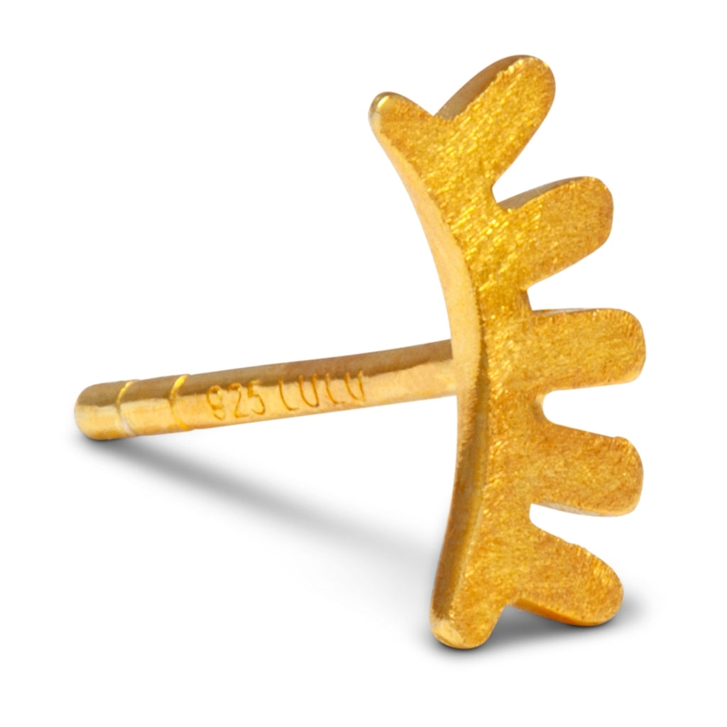 LULU Copenhagen Blink earring 1 pcs brushed Ear stud, 1 pcs Gold plated