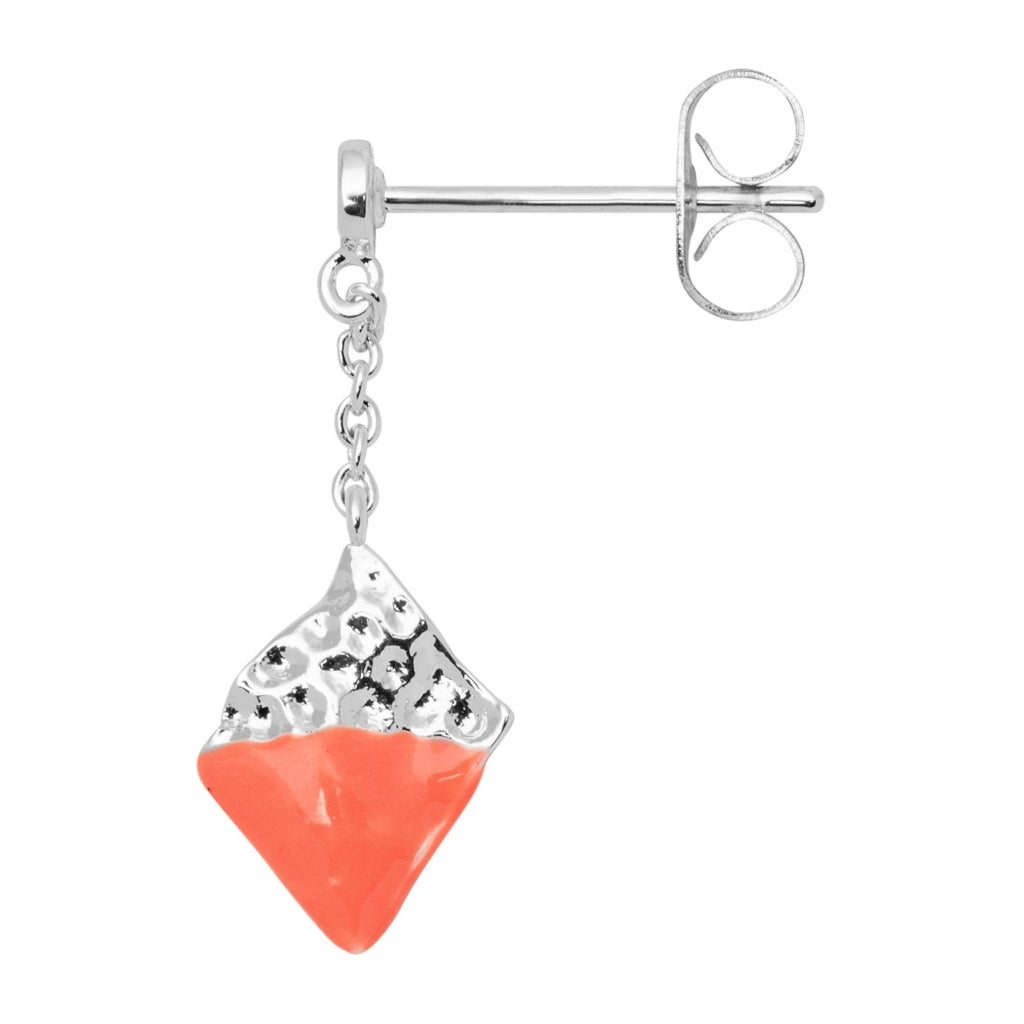 LULU Copenhagen Boheme Dipped earring 1 pcs Ear stud, 1 pcs Orange/Coral