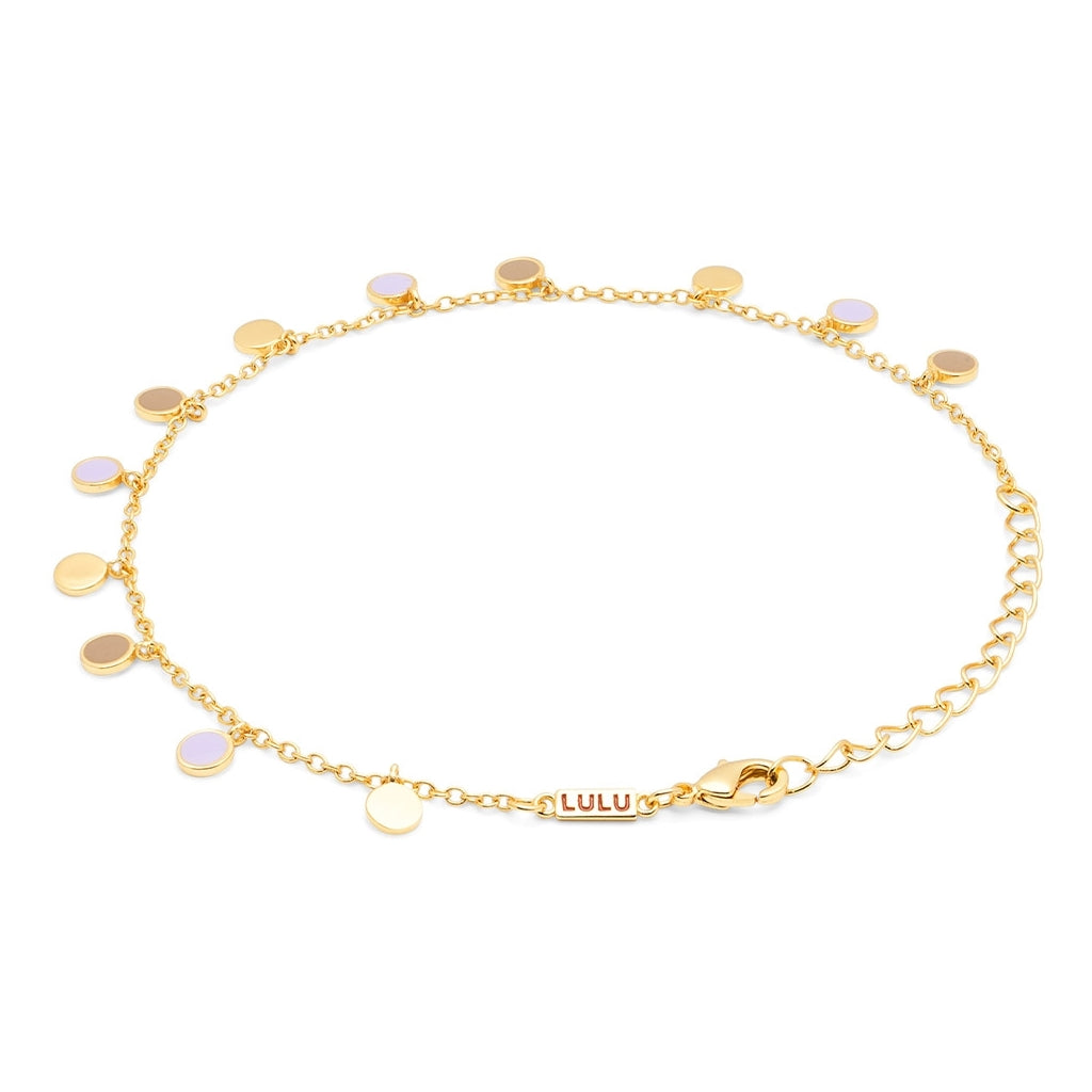 LULU Copenhagen Boho Bracelet gold plated Bracelets Mocha Mousse/Purple
