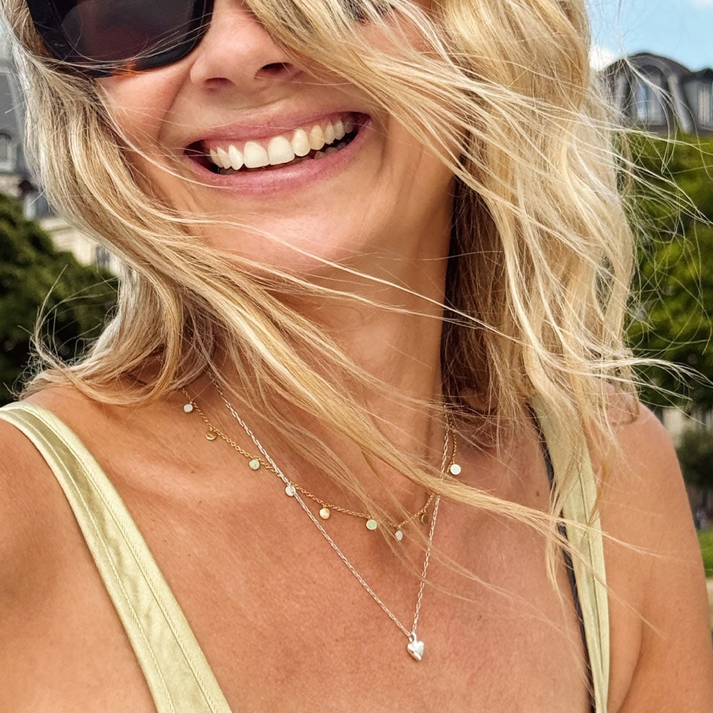 LULU Copenhagen Boho Necklace gold plated Necklaces Skyride Blue/Seasalt Green