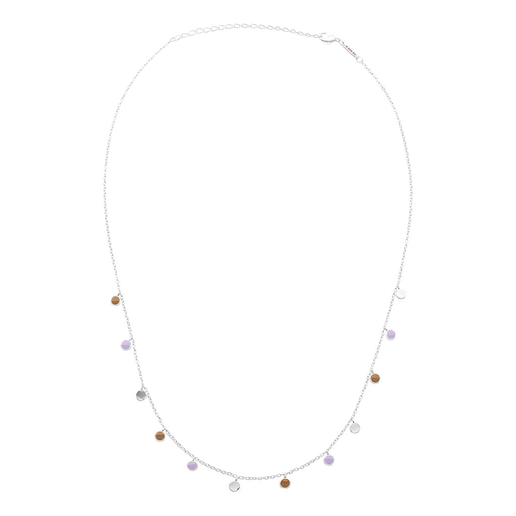 LULU Copenhagen Boho Necklace silver plated Necklaces Mocha Mousse/Purple