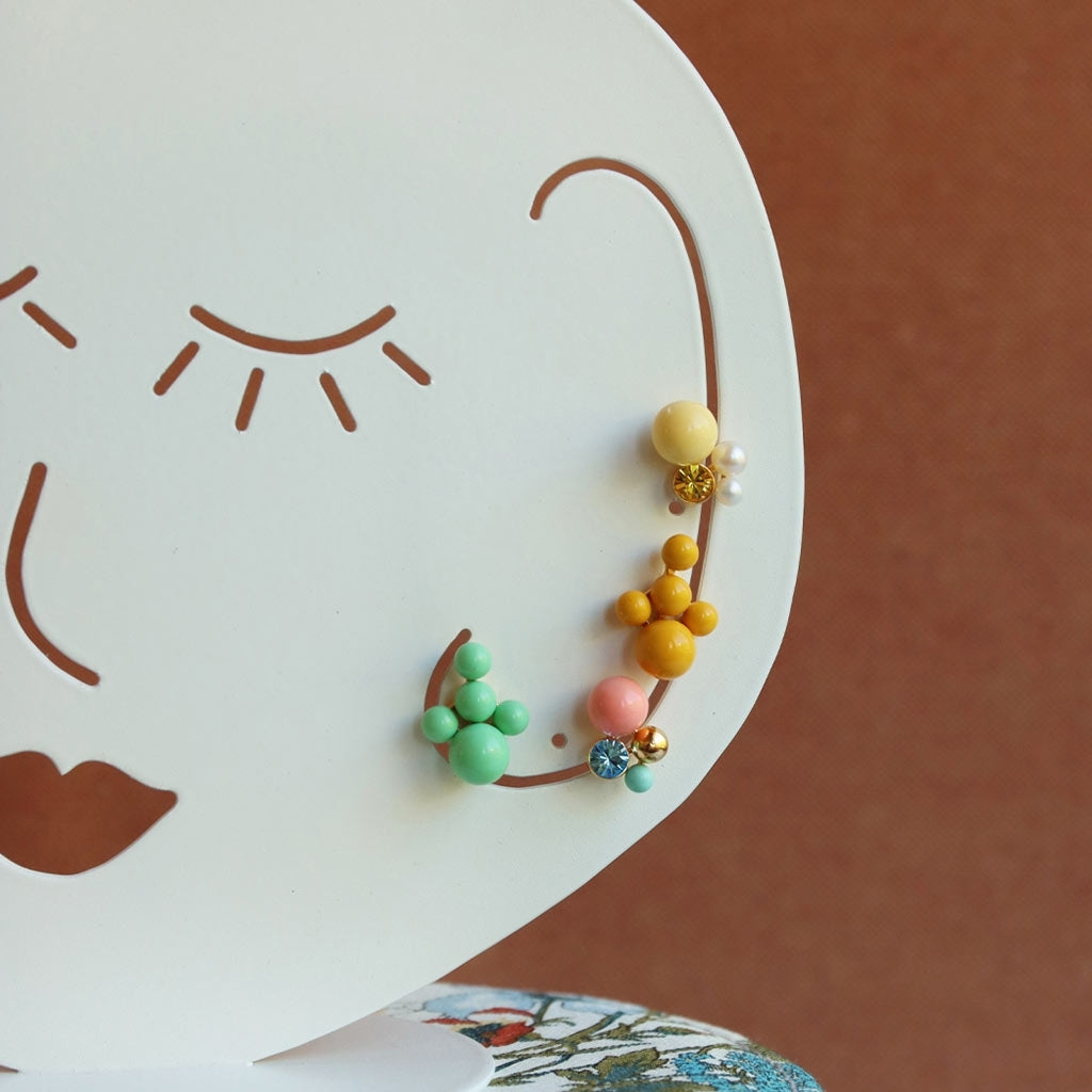 LULU Copenhagen Bouquet Burnt Coral earring 1 pcs Ear stud, 1 pcs Gold plated