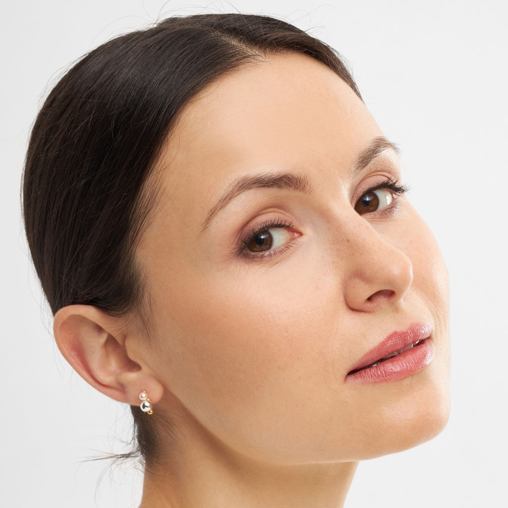 LULU Copenhagen Bouquet Drip Silver earring 1 pcs Ear stud, 1 pcs Gold plated