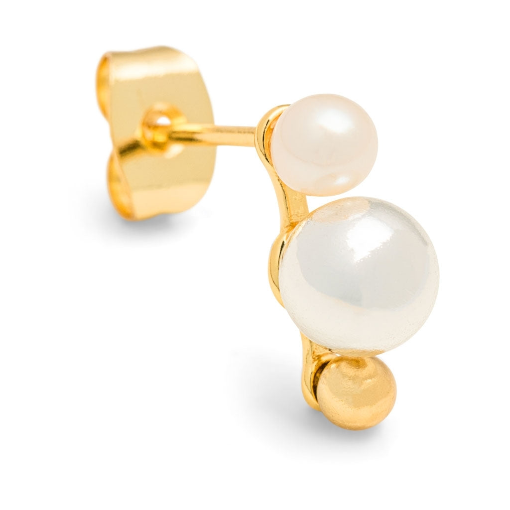 LULU Copenhagen Bouquet Drip Silver earring 1 pcs Ear stud, 1 pcs Gold plated