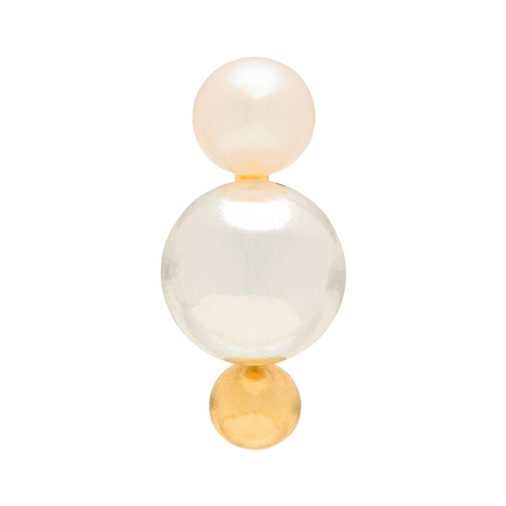 LULU Copenhagen Bouquet Drip Silver earring 1 pcs Ear stud, 1 pcs Gold plated