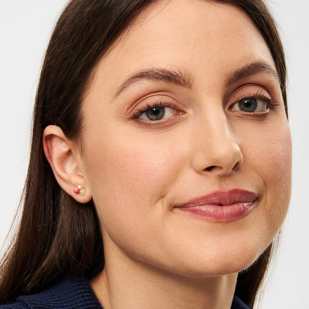 LULU Copenhagen Bouquet Plate earring 1 pcs Ear stud, 1 pcs Gold plated