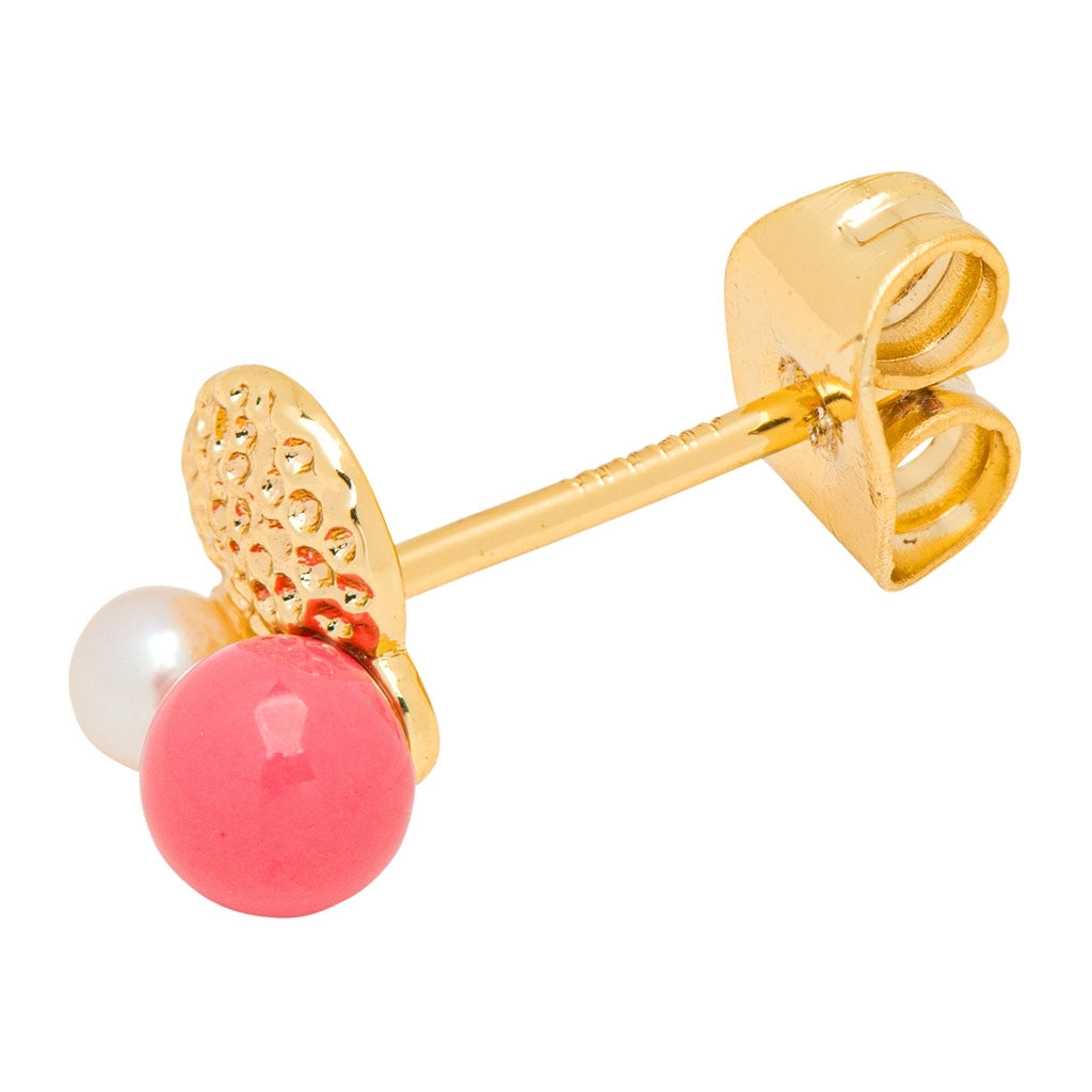 LULU Copenhagen Bouquet Plate earring 1 pcs Ear stud, 1 pcs Gold plated