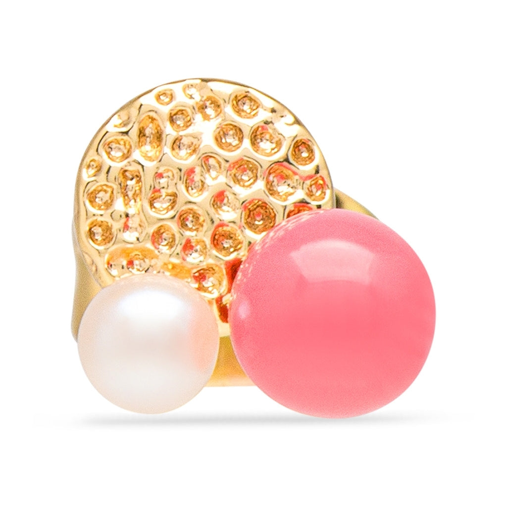 LULU Copenhagen Bouquet Plate earring 1 pcs Ear stud, 1 pcs Gold plated