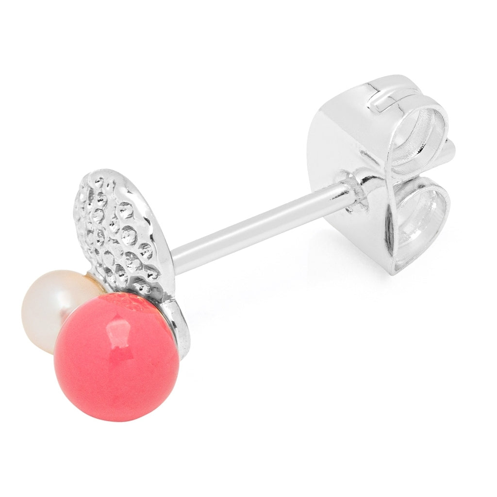 LULU Copenhagen Bouquet Plate earring 1 pcs Ear stud, 1 pcs Silver Plated