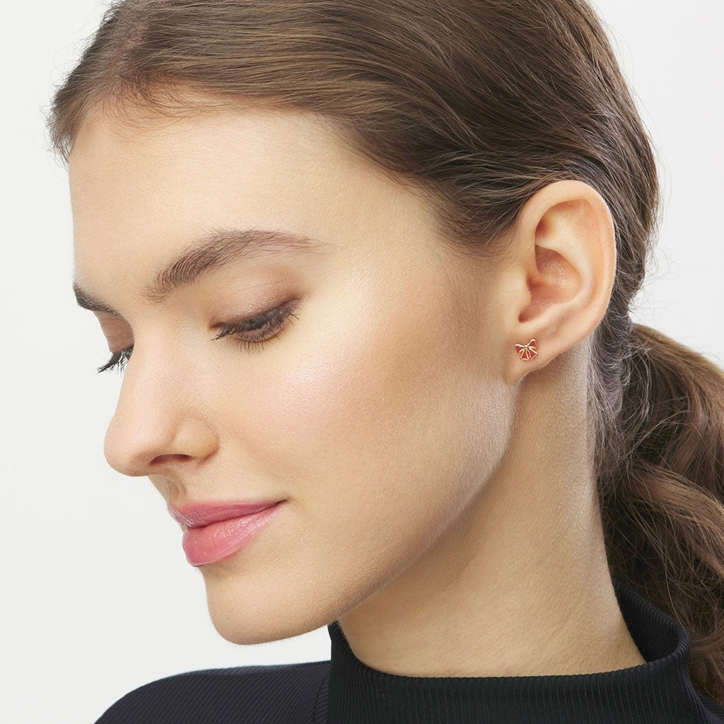 LULU Copenhagen Bow earring 1 pcs Ear stud, 1 pcs Gold plated
