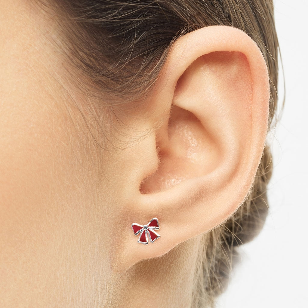 LULU Copenhagen Bow earring 1 pcs Ear stud, 1 pcs Silver Plated