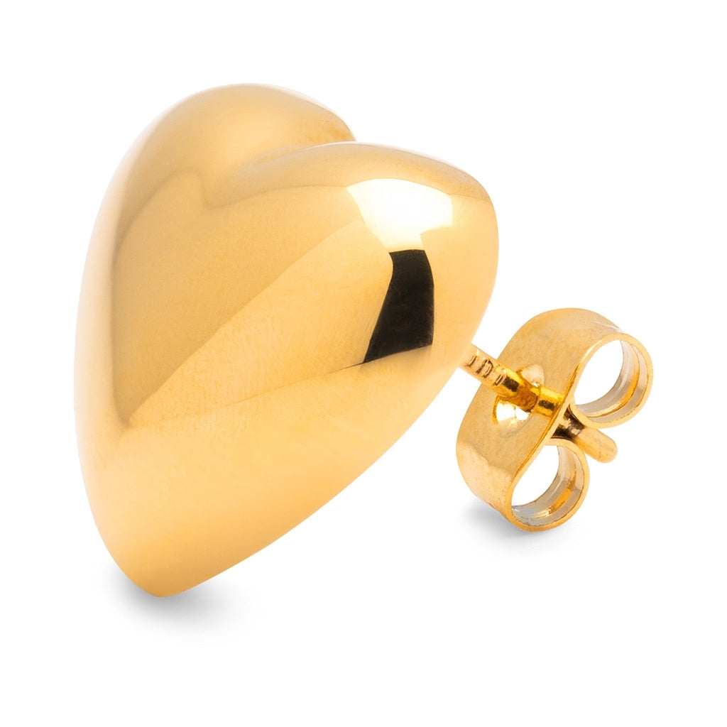 LULU Copenhagen Bubble Heart earring 1 pcs Ear stud, 1 pcs Gold plated