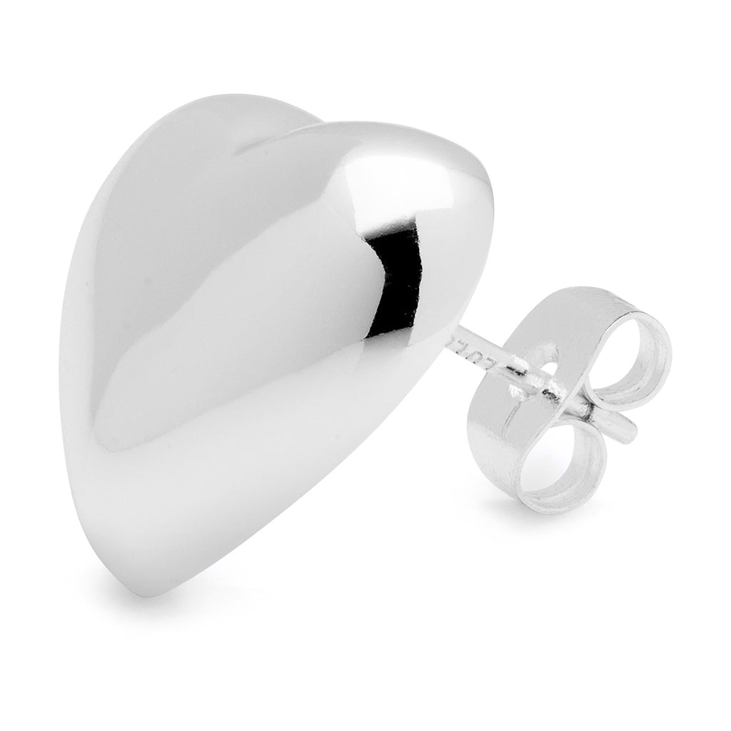 LULU Copenhagen Bubble Heart earring 1 pcs Ear stud, 1 pcs Silver Plated