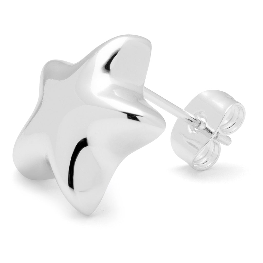 LULU Copenhagen Bubble Star earring 1 pcs Ear stud, 1 pcs Silver Plated