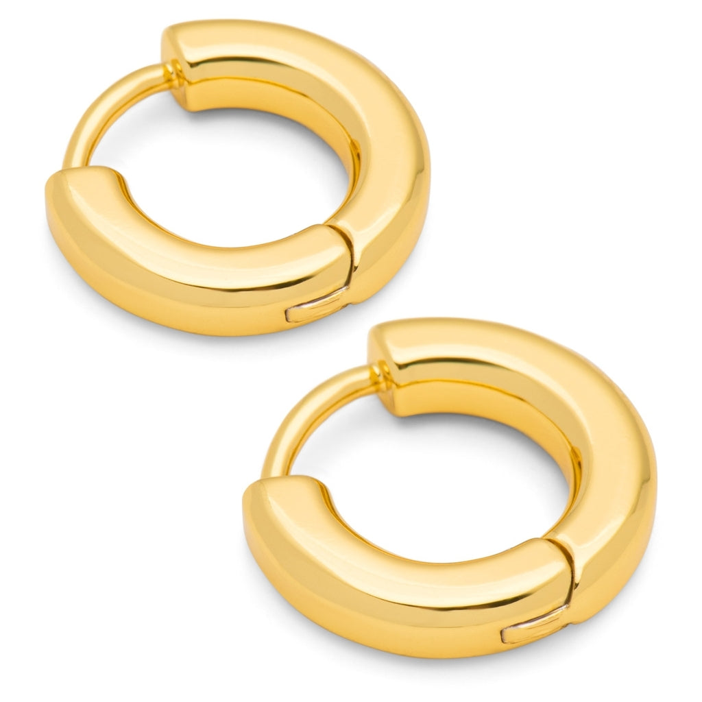 LULU Copenhagen Buckle Hoops Large Pair Hoops Gold plated