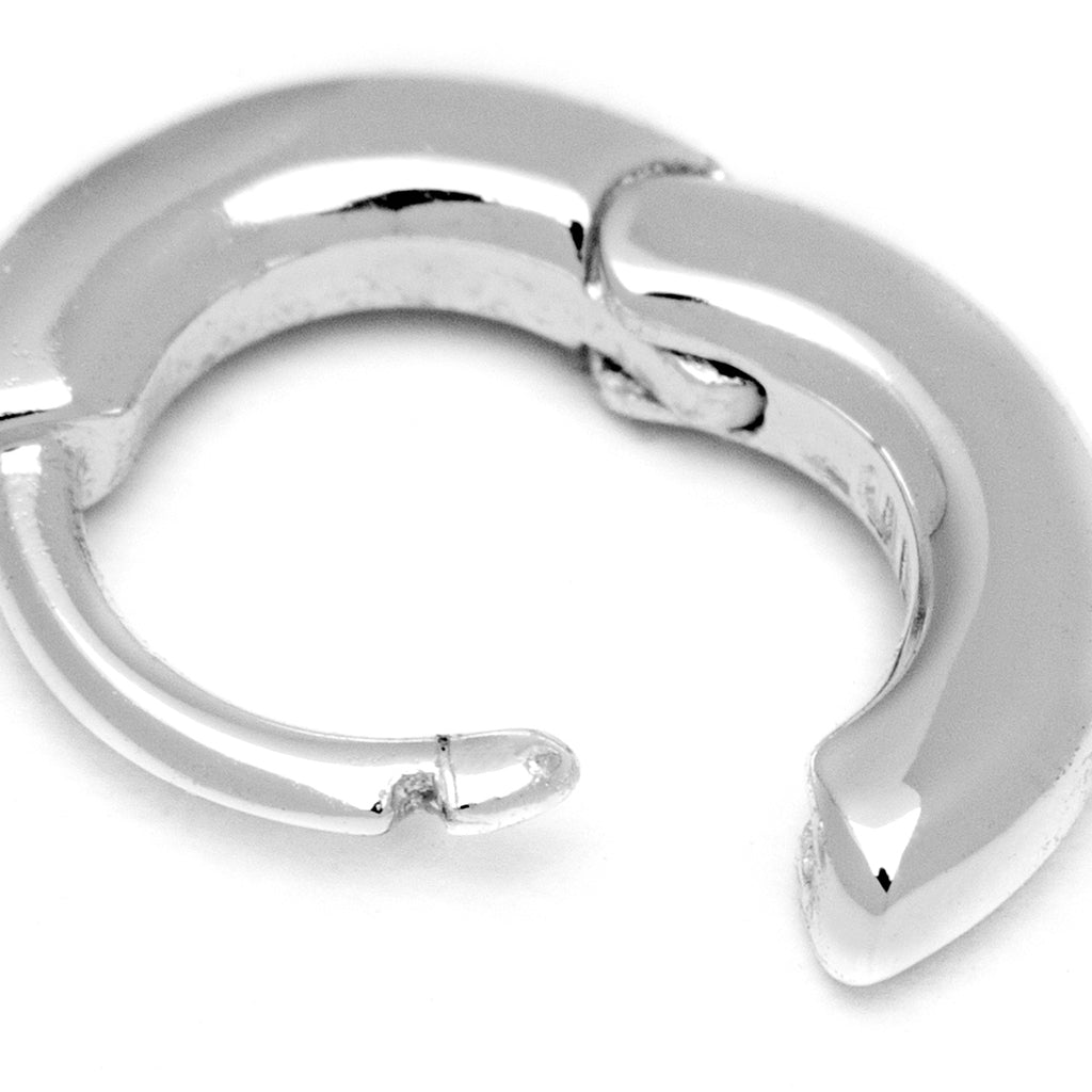 LULU Copenhagen Buckle Hoops Small pair Hoops Silver Plated