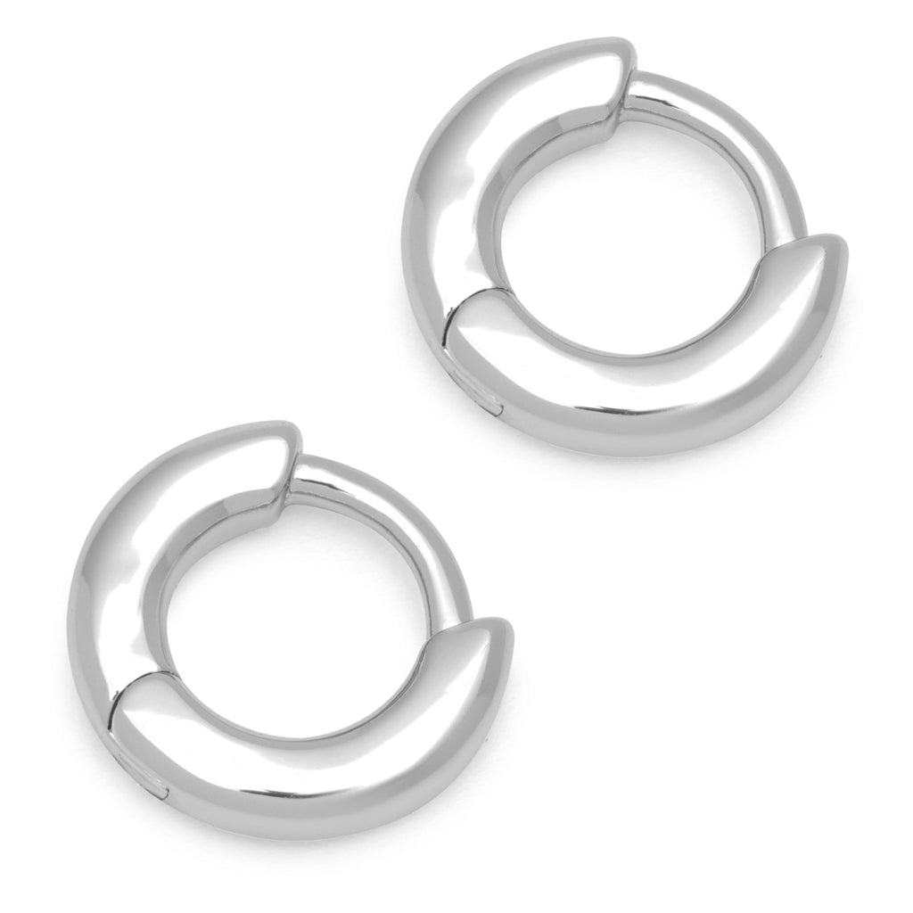 LULU Copenhagen Buckle Hoops Small pair Hoops Silver Plated