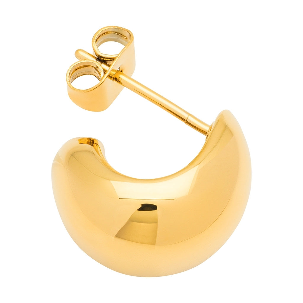 LULU Copenhagen Chunky Drop Hoops pair Hoops Gold plated