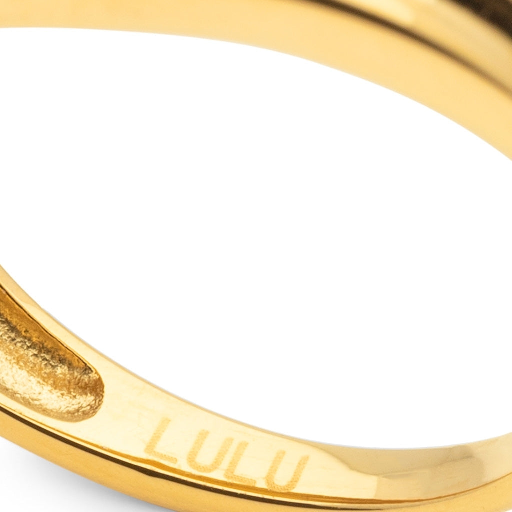 LULU Copenhagen Chunky Silk Ring Rings Gold plated