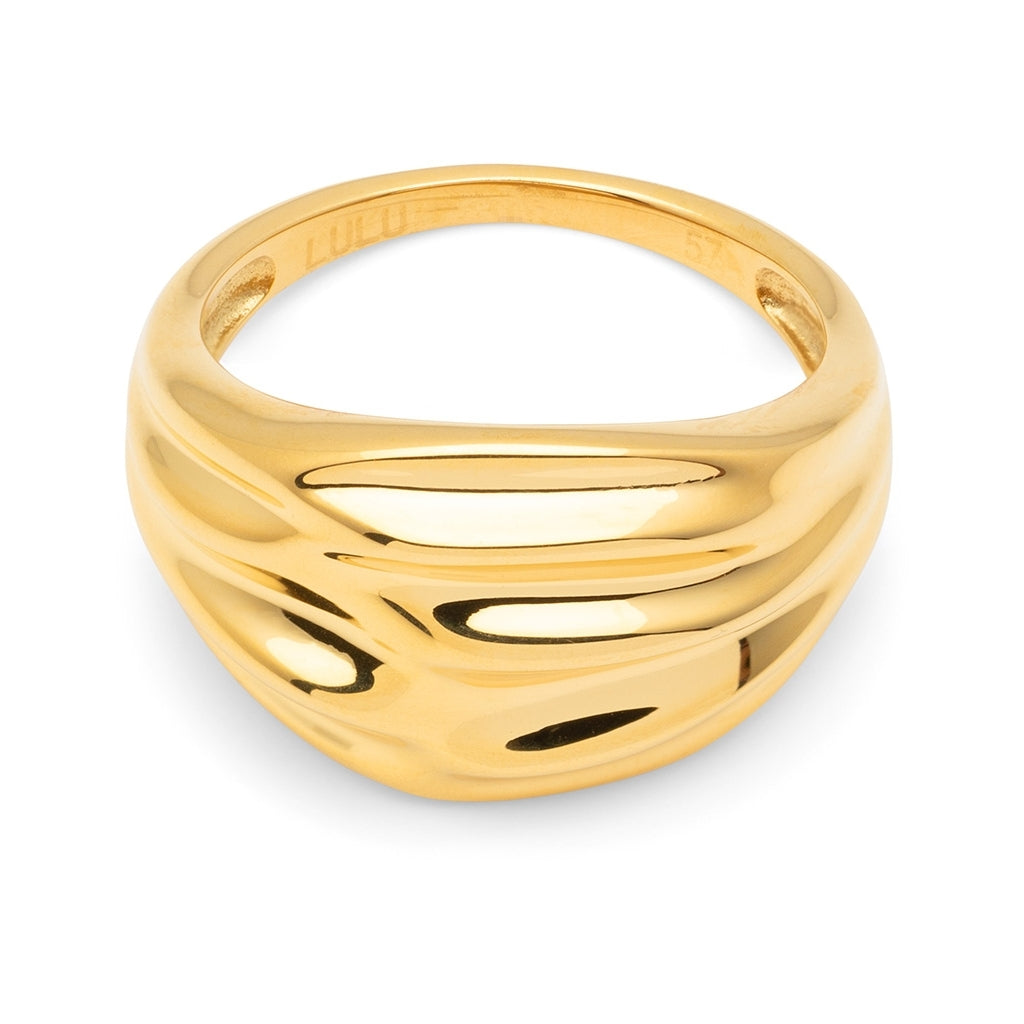 LULU Copenhagen Chunky Silk Ring Rings Gold plated