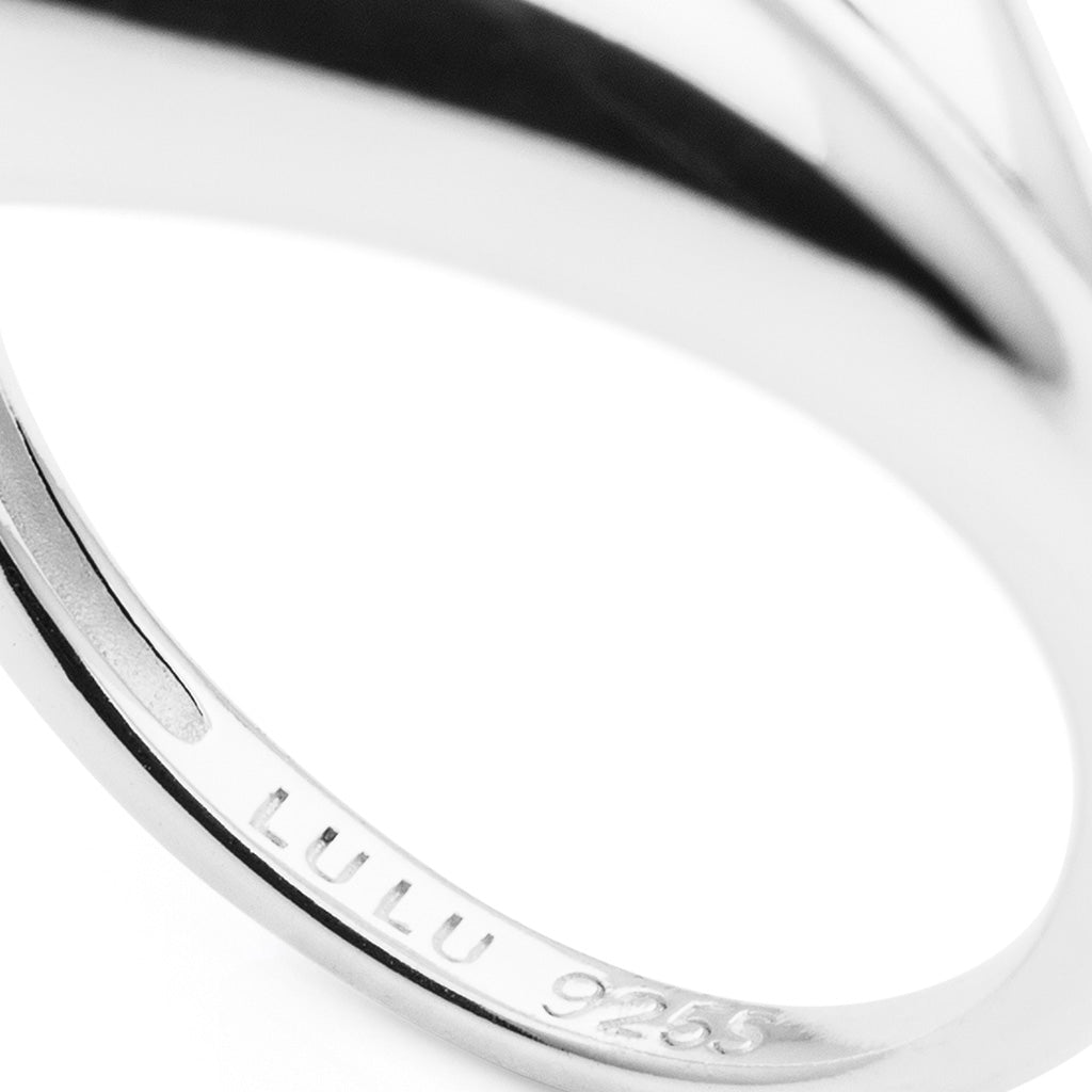 LULU Copenhagen Chunky Soft Drops Ring Rings Silver