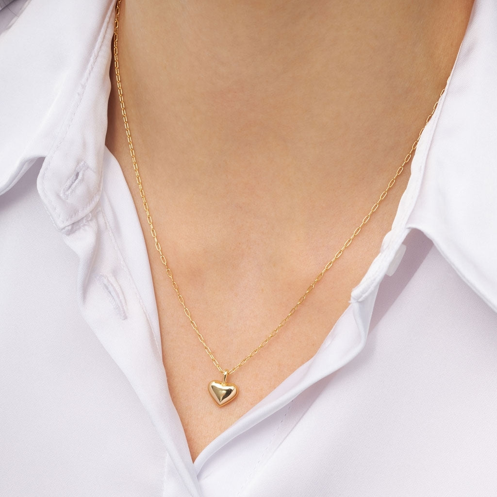 LULU Copenhagen Classic Heart Necklace Necklaces Gold plated