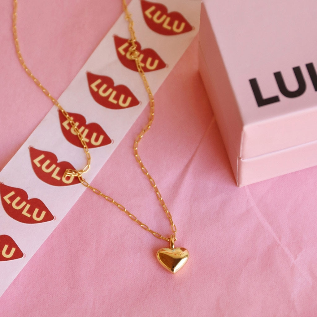 LULU Copenhagen Classic Heart Necklace Necklaces Gold plated