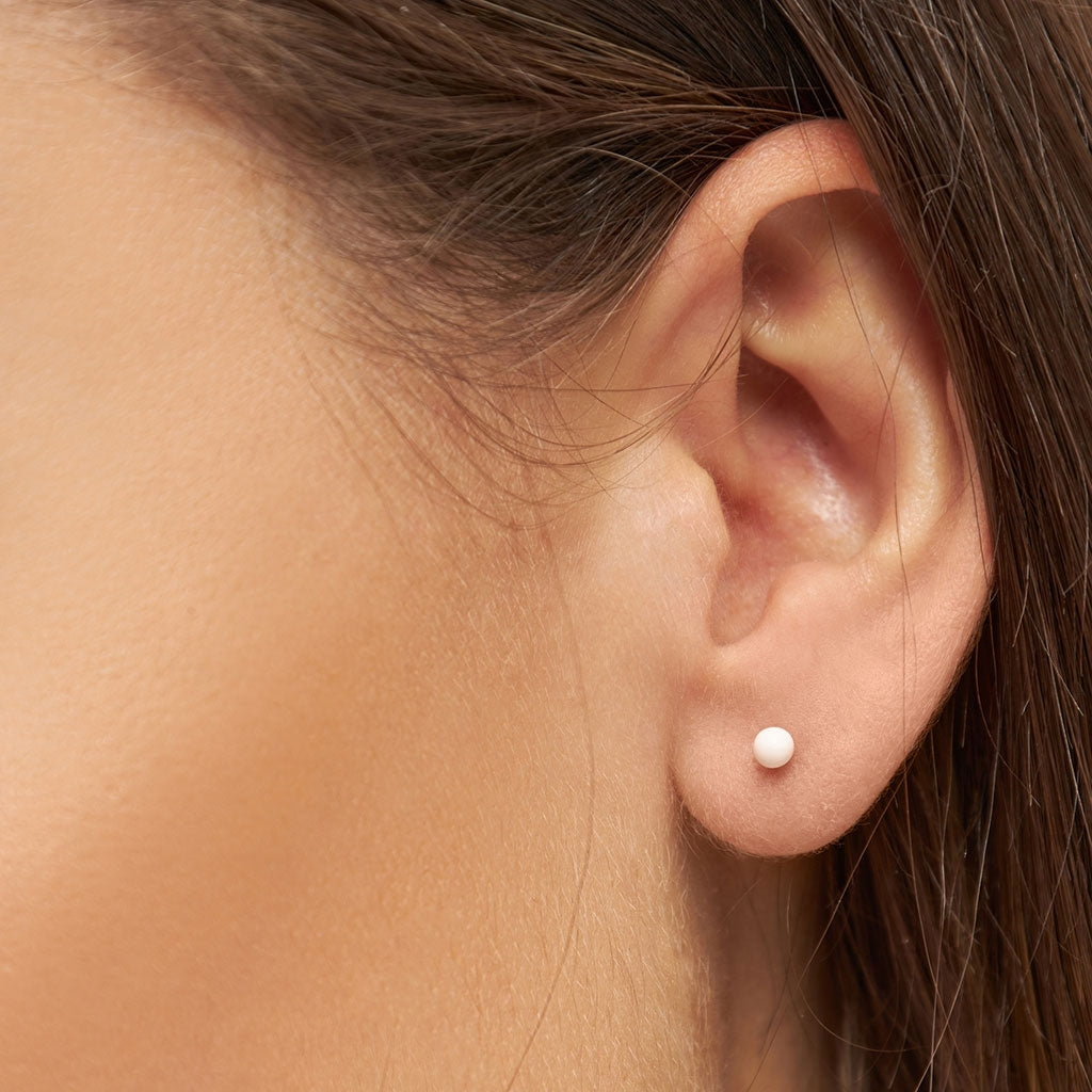 LULU Copenhagen Color Ball earring 1 pcs Ear stud, 1 pcs White