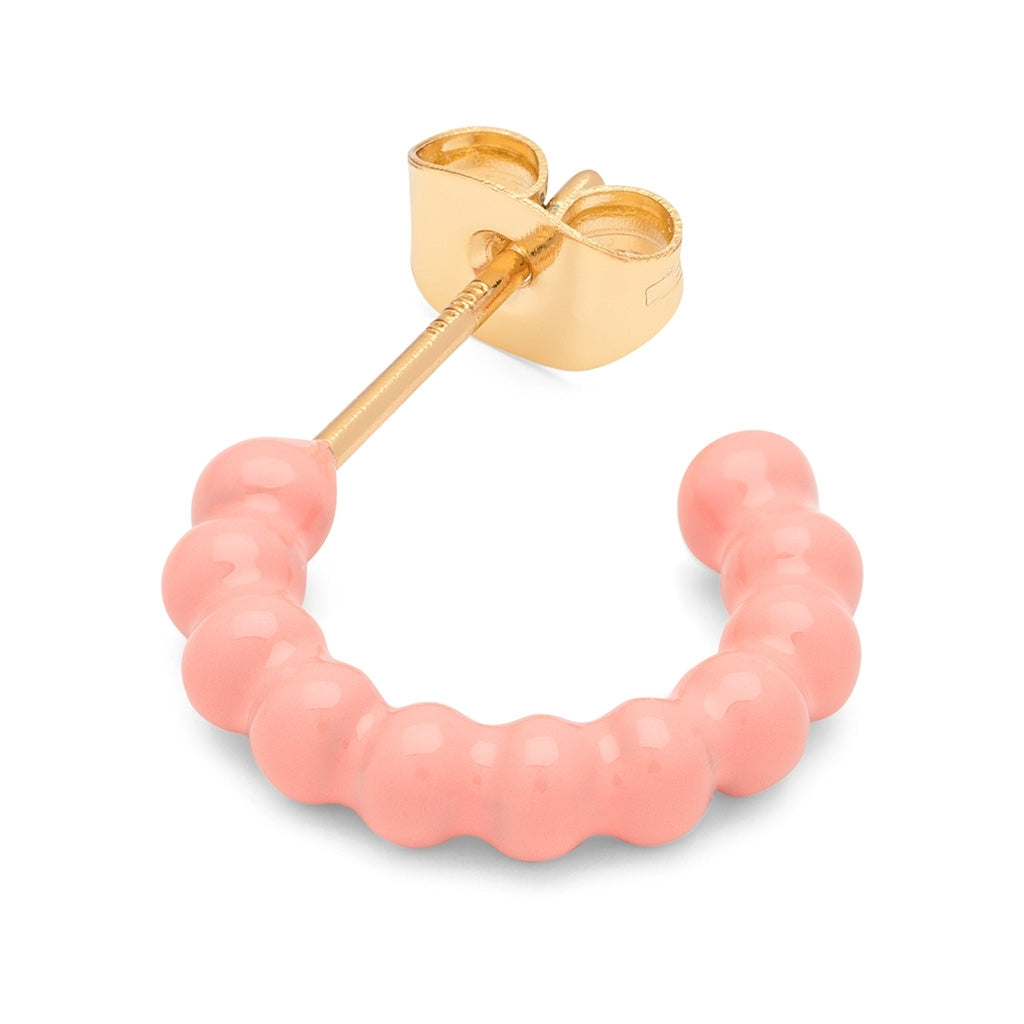 LULU Copenhagen Color Ball Hoops - Small - Pair Hoops Burnt Coral