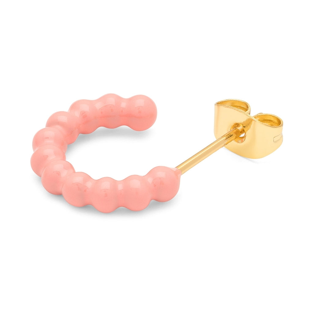 LULU Copenhagen Color Ball Hoops - Small - Pair Hoops Burnt Coral