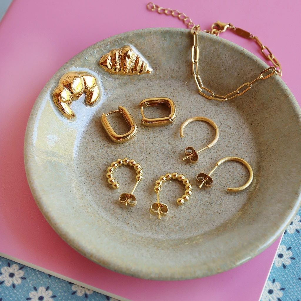 LULU Copenhagen Color Ball Hoops Small pair Hoops Gold plated