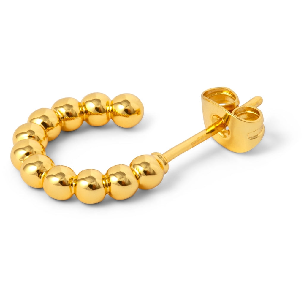 LULU Copenhagen Color Ball Hoops Small pair Hoops Gold plated