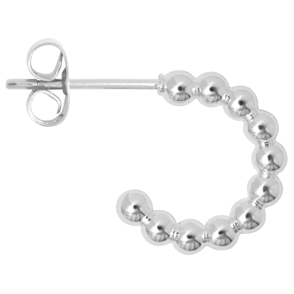 LULU Copenhagen Color Ball Hoops Small pair Hoops Silver Plated