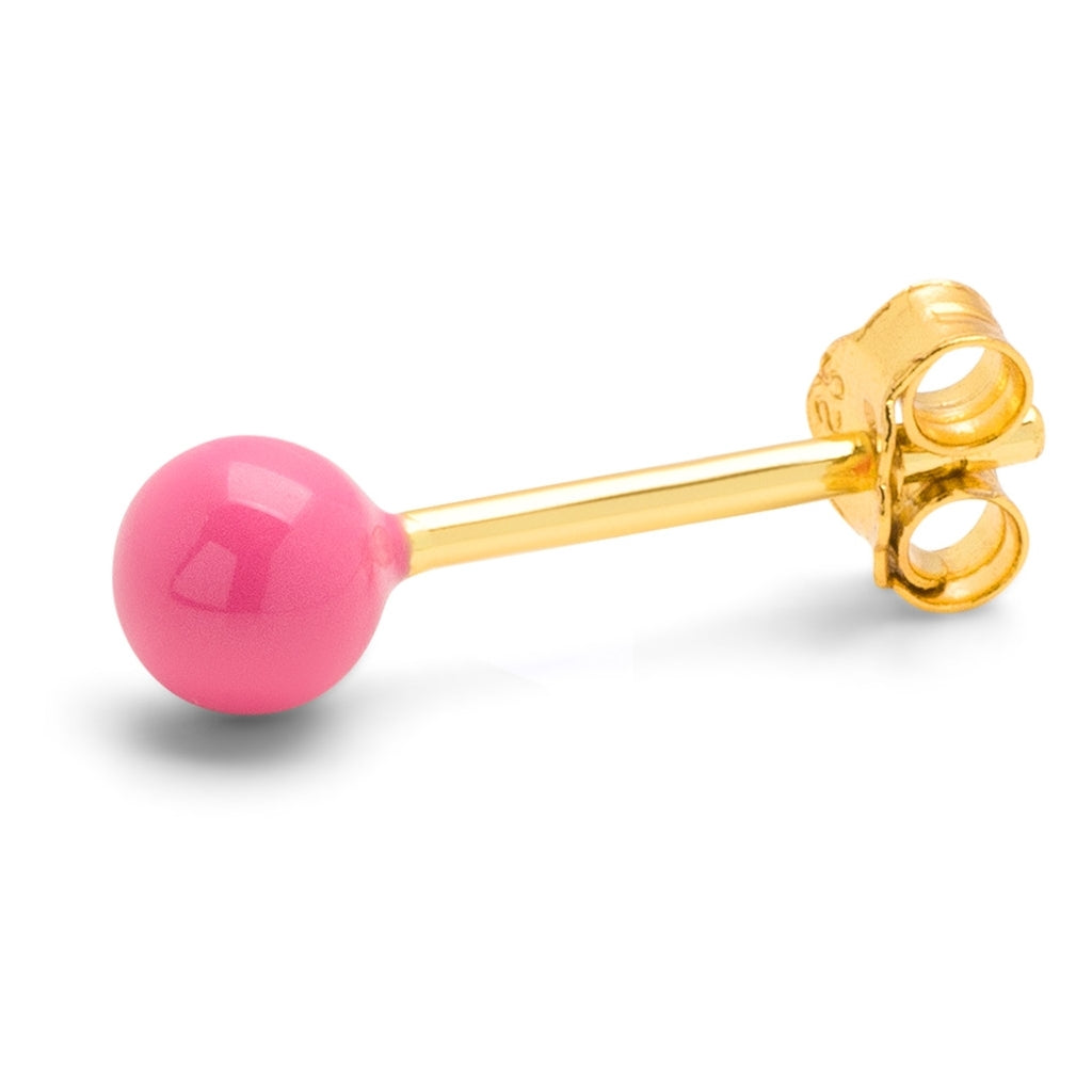 LULU Copenhagen Color Ball Medium earring 1 pcs Ear stud, 1 pcs Pink