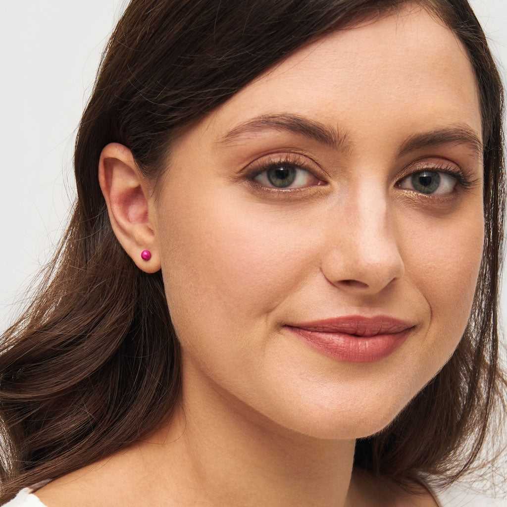 LULU Copenhagen Color Ball Medium earring 1 pcs Ear stud, 1 pcs Plum