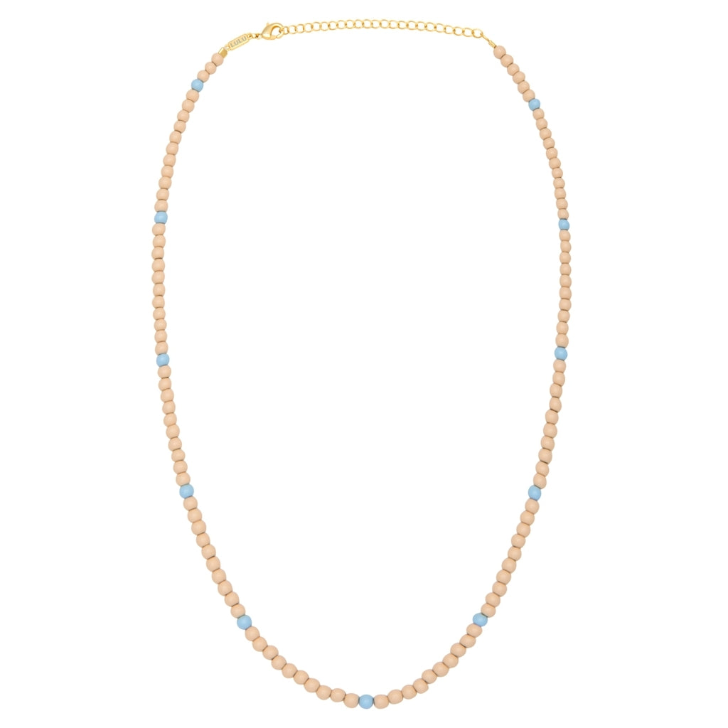 LULU Copenhagen Color Ball Necklace Short Necklaces Buttercream/Light Blue
