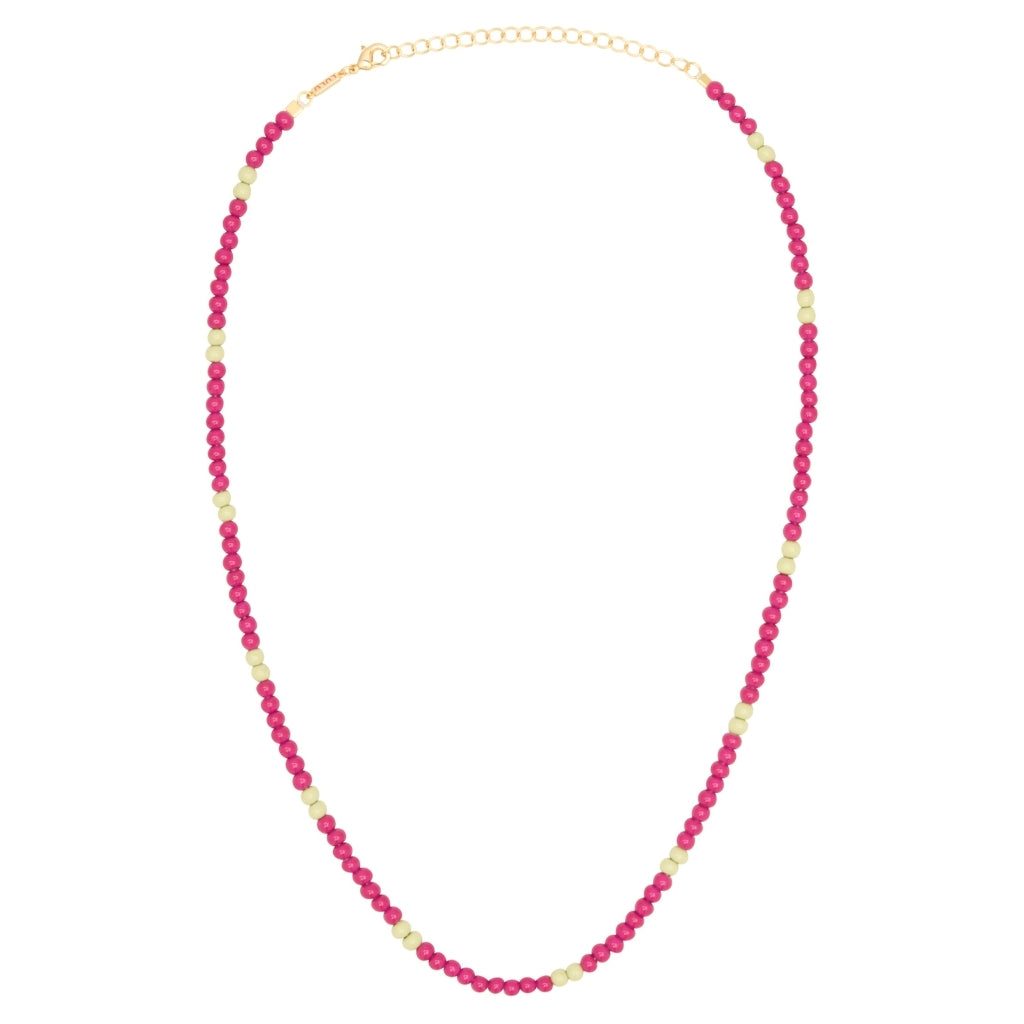 LULU Copenhagen Color Ball Necklace Short Necklaces Plum/Silk Light Green