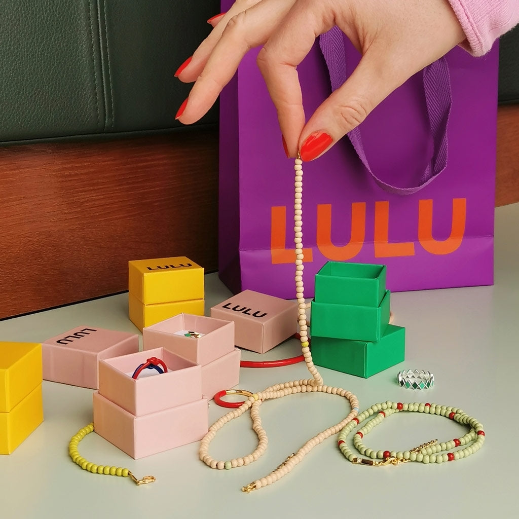 LULU Copenhagen Color Ball Necklace long Necklaces Buttercream/Multi