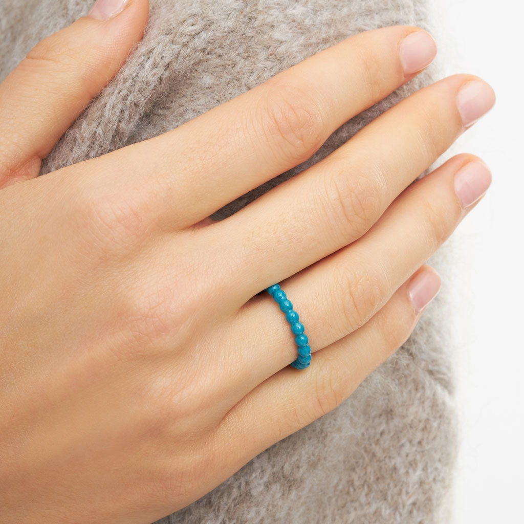 LULU Copenhagen Color Ball Ring Rings Retro Blue