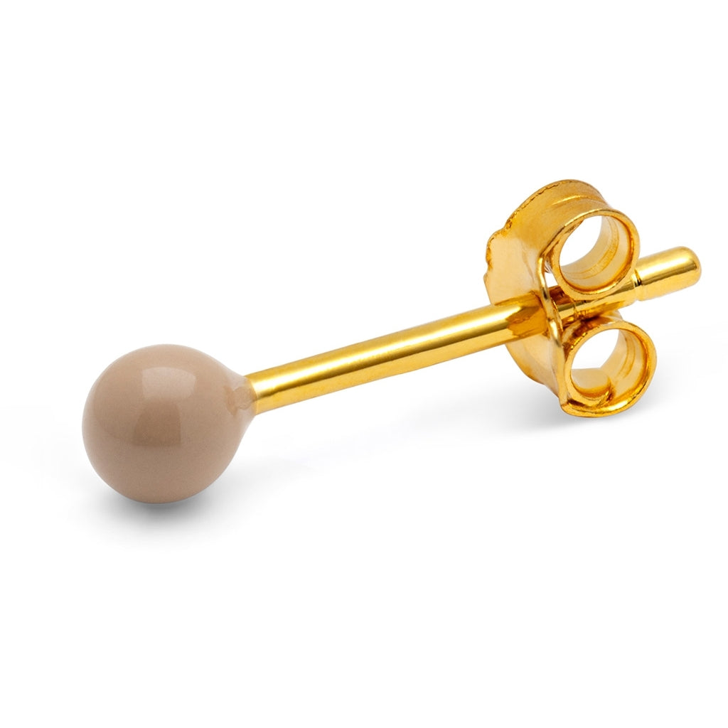 LULU Copenhagen Color Ball earring 1 pcs Ear stud, 1 pcs Mocha Mousse