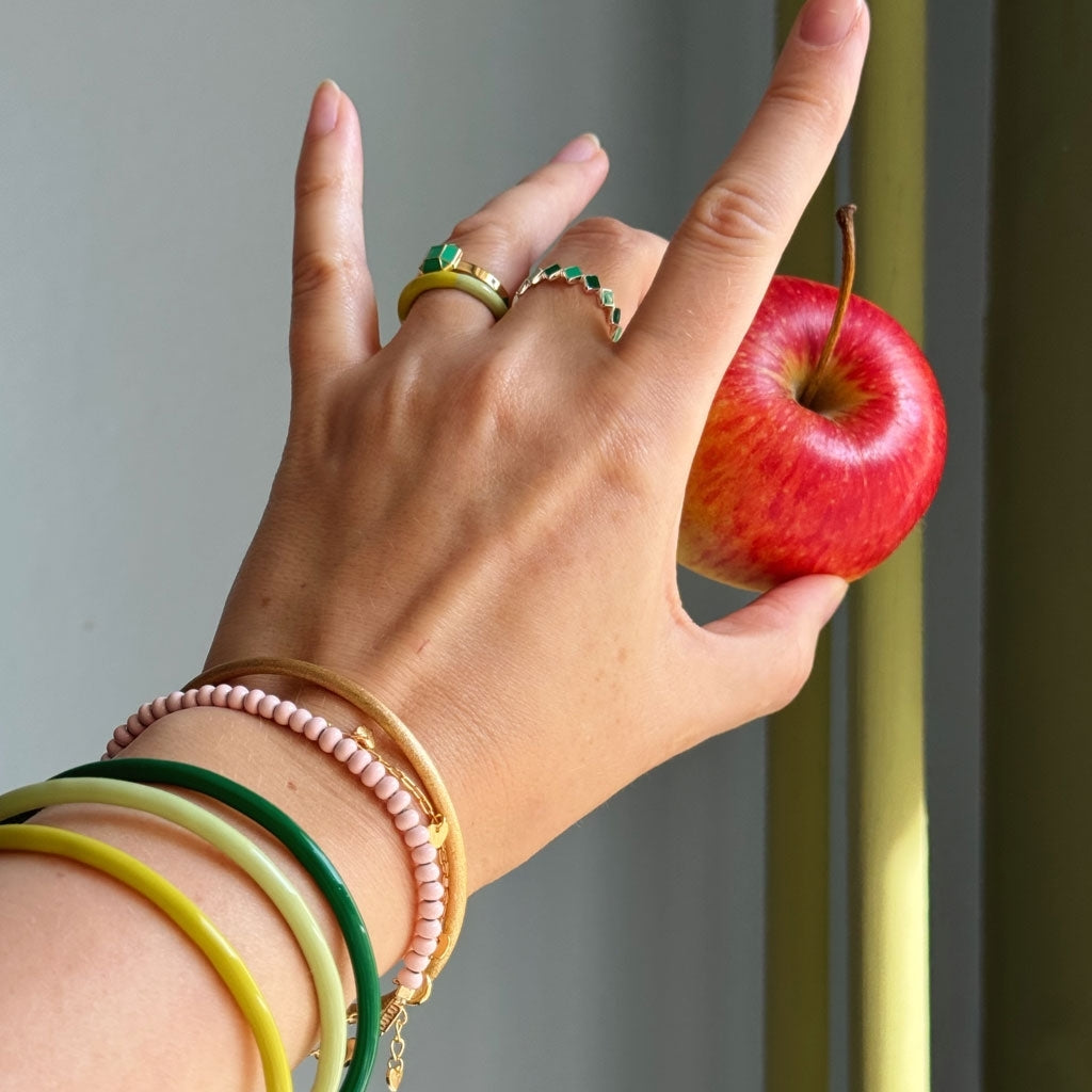 LULU Copenhagen Color Bangle Bracelets Lime
